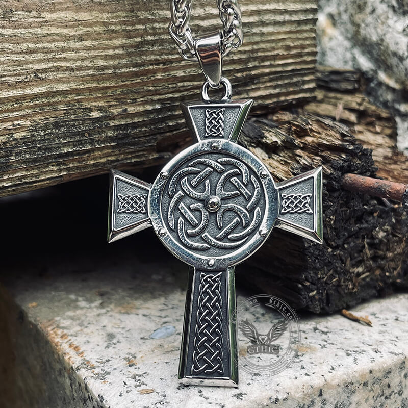 Celtic Cross Knot Stainless Steel Viking Pendant