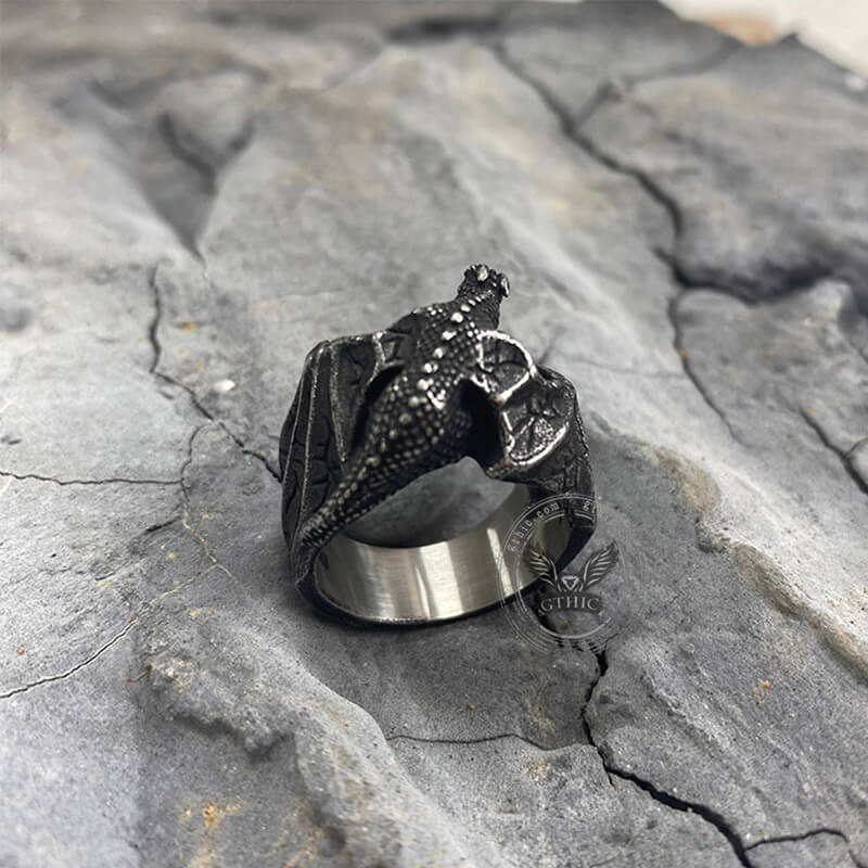 Celtic Flying Dragon Stainless Steel Ring
