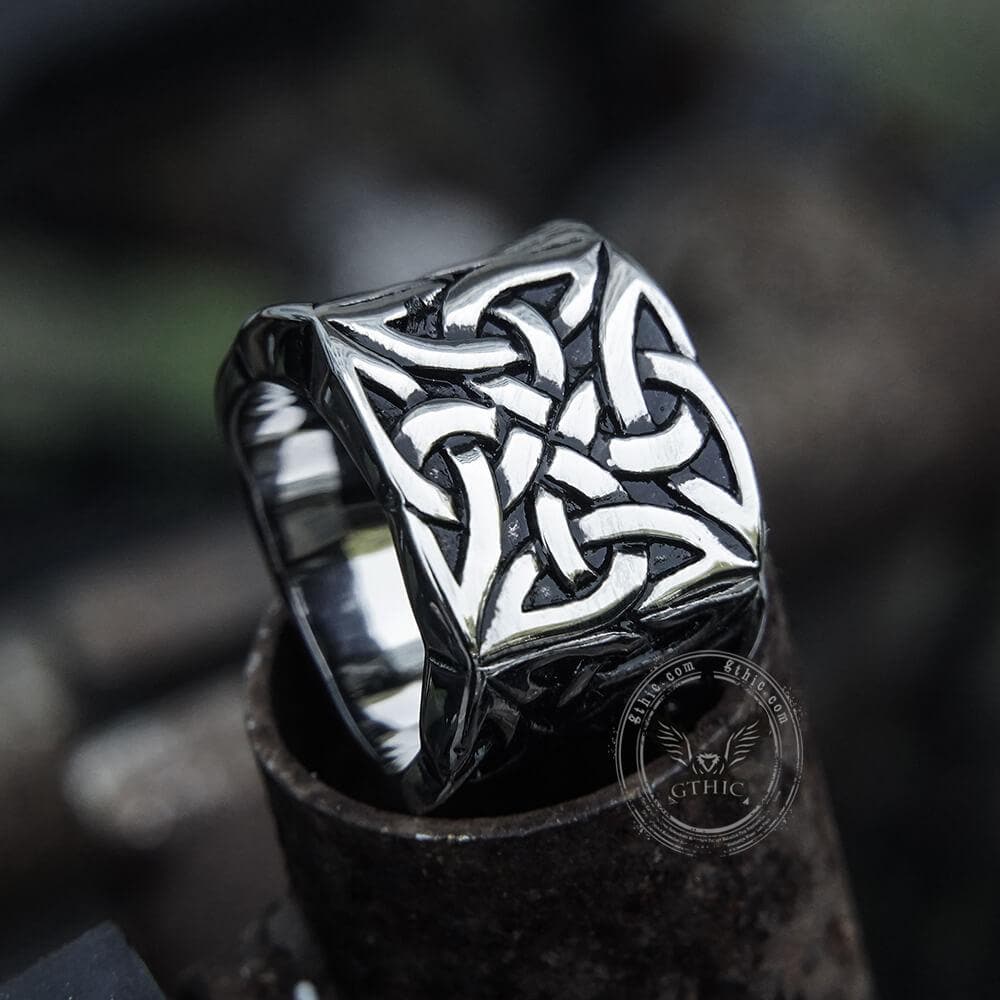 Celtic Knot Stainless Steel Viking Ring