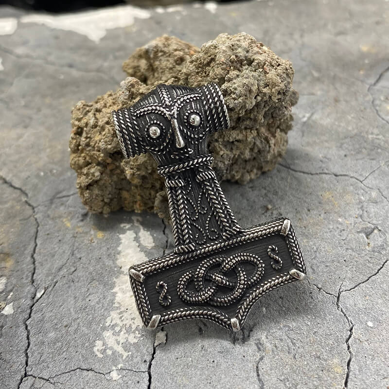 Celtic Knot Thor’s Hammer Stainless Steel Pendant
