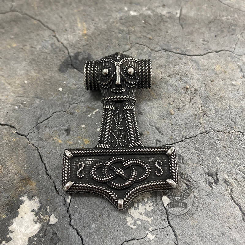 Celtic Knot Thor’s Hammer Stainless Steel Pendant