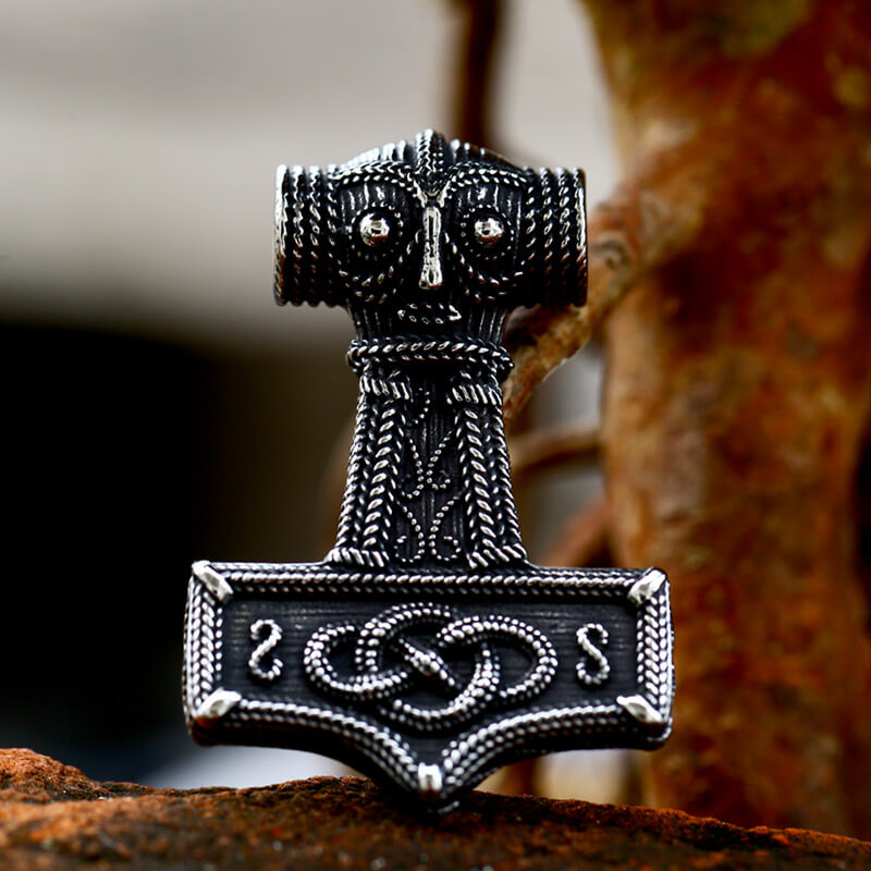 Celtic Knot Thor’s Hammer Stainless Steel Pendant