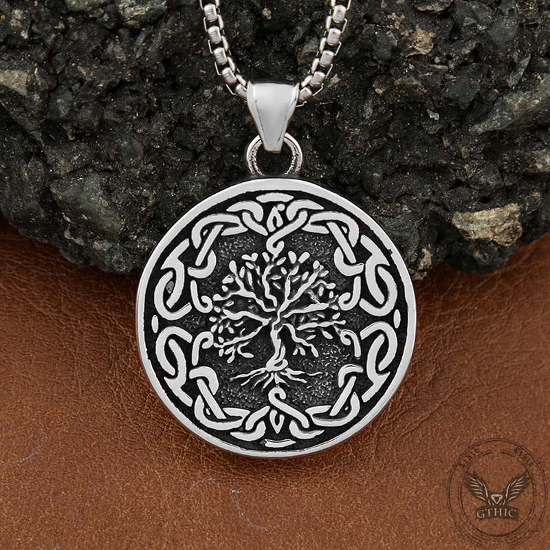 Celtic Knot Tree of Life Stainless Steel Pendant