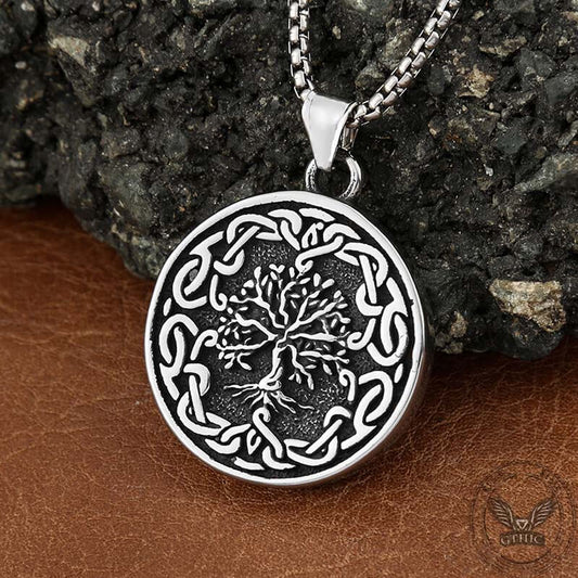 Celtic Knot Tree of Life Stainless Steel Pendant