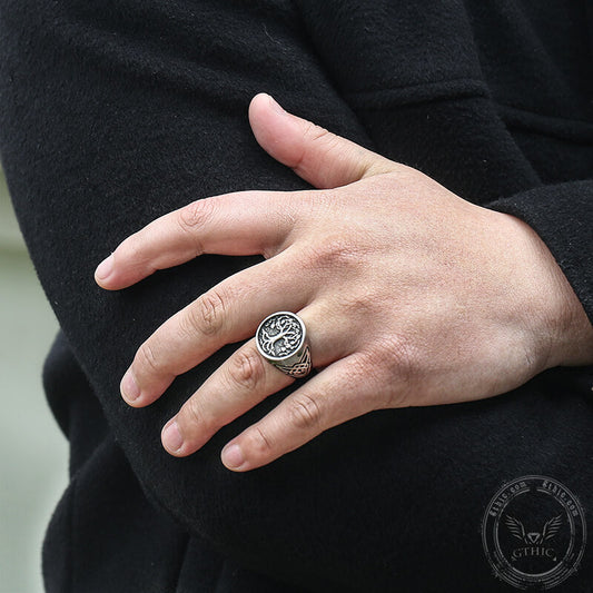 Celtic Knot Tree of Life Stainless Steel Viking Ring