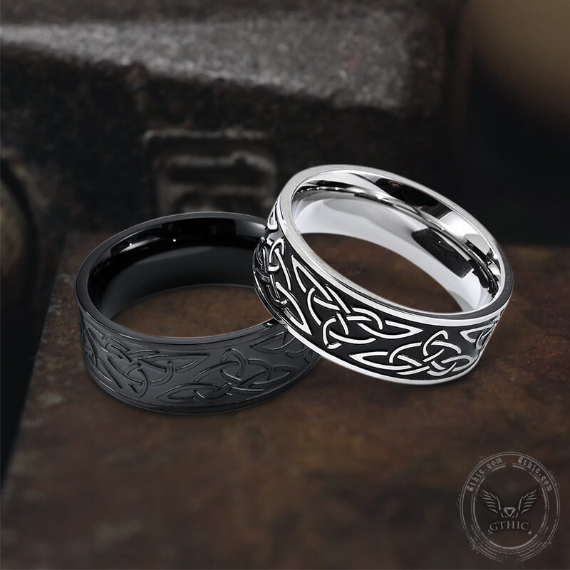 Celtic Triquetra Knot Stainless Steel Viking Ring