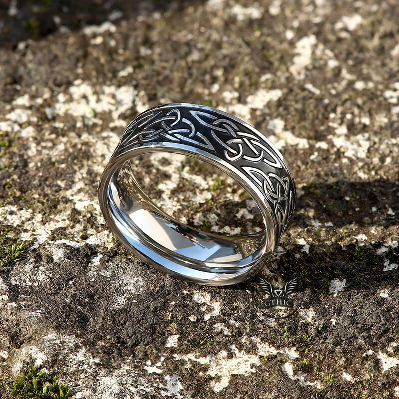 Celtic Triquetra Knot Stainless Steel Viking Ring