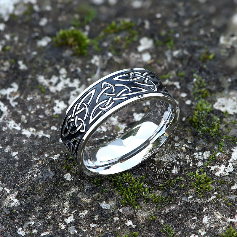 Celtic Triquetra Knot Stainless Steel Viking Ring