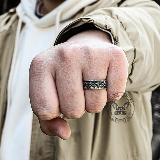 Celtic Triquetra Knot Stainless Steel Viking Ring