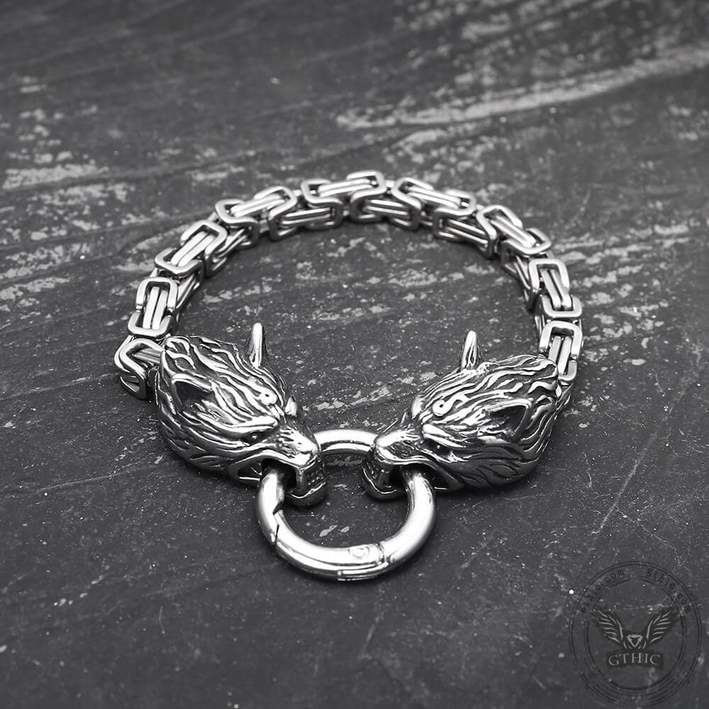 Celtic Wolf Stainelss Steel Beast Viking Bracelet