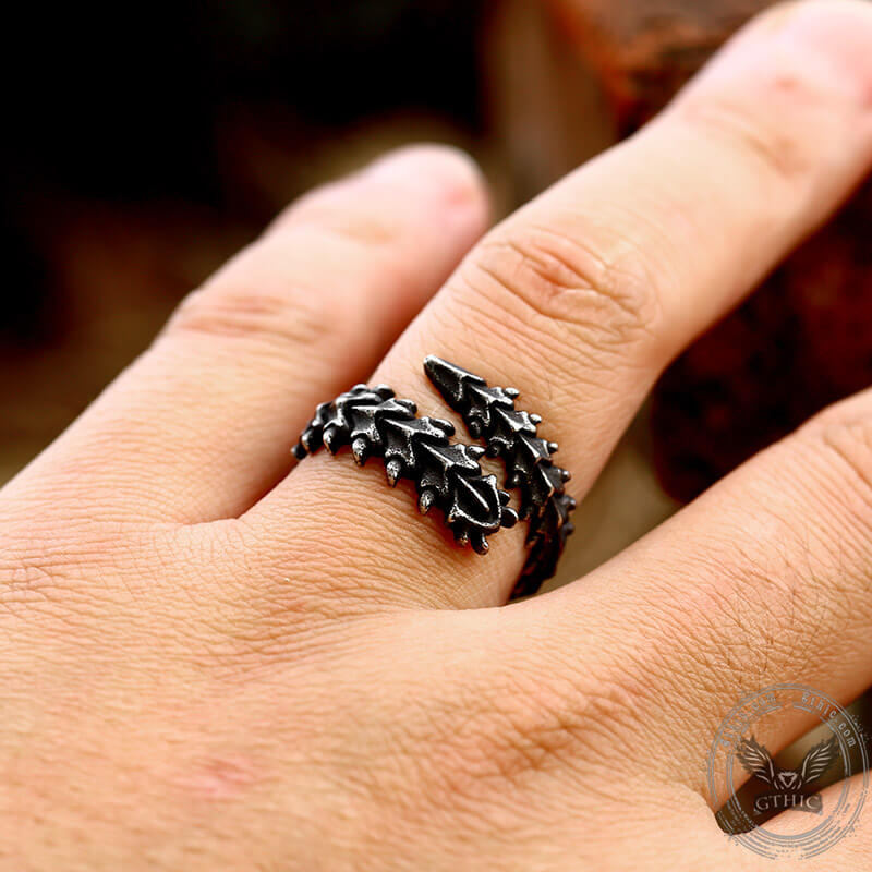 Centipede Stainless Steel Gothic Vertebrae Ring