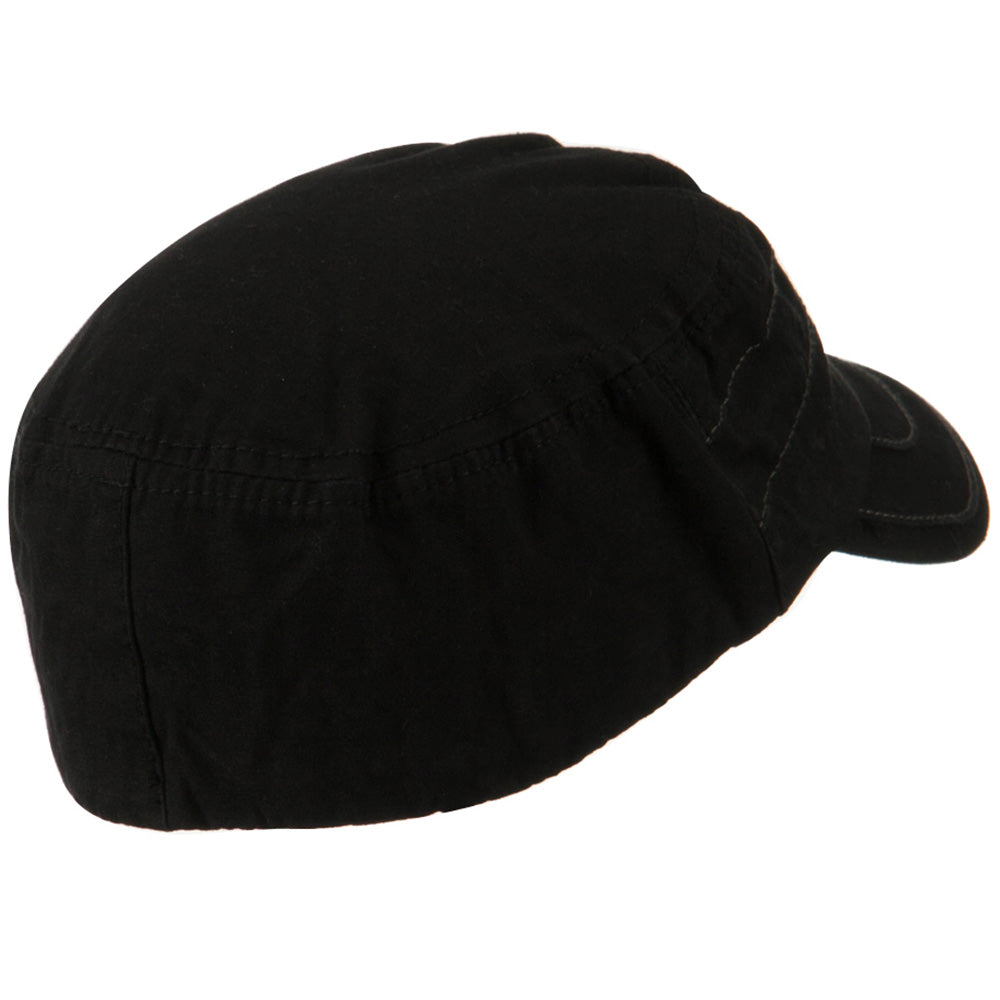 Checkered Flower Army Cap