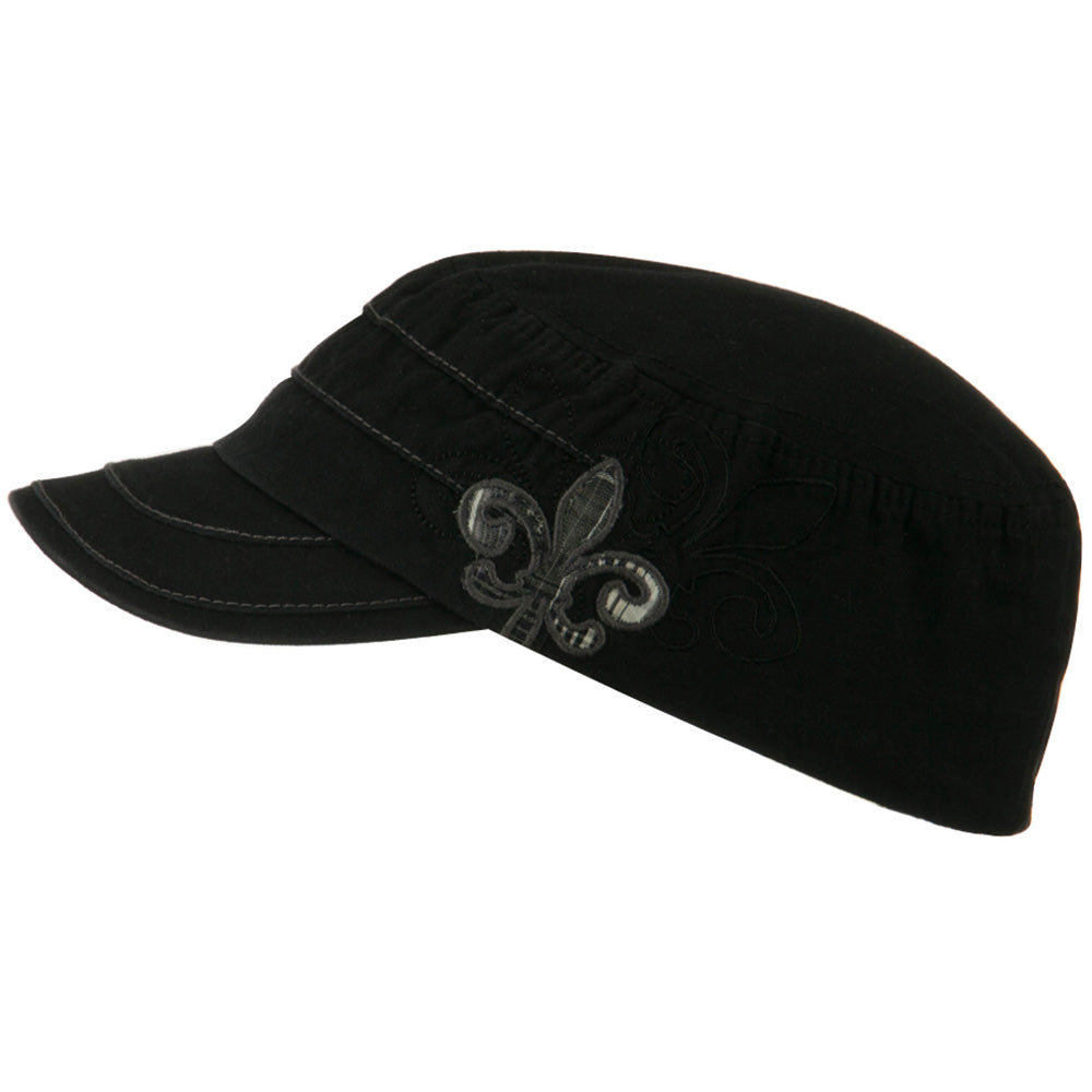 Checkered Flower Army Cap