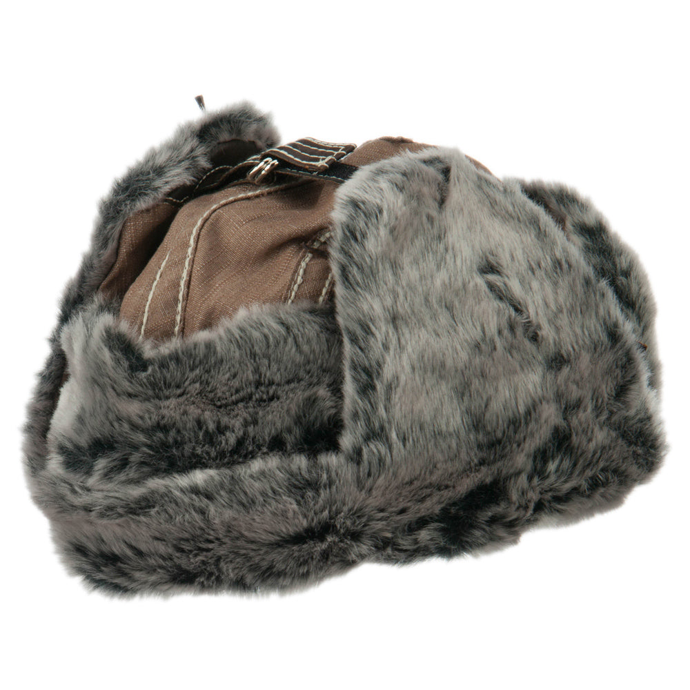 Chambray Faux Fur Trooper Hat