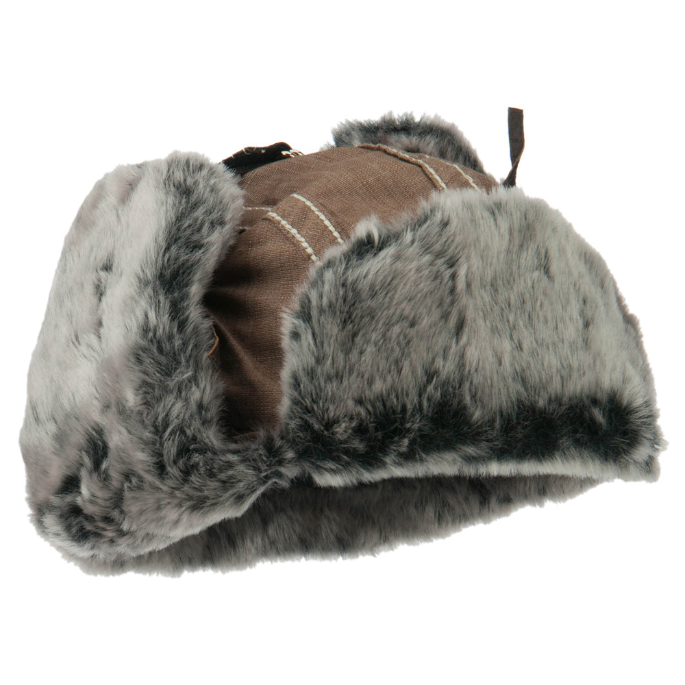 Chambray Faux Fur Trooper Hat