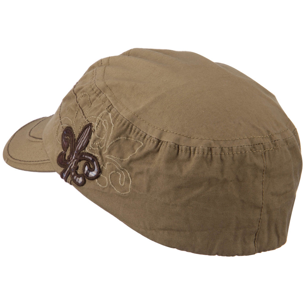 Checkered Flower Army Cap