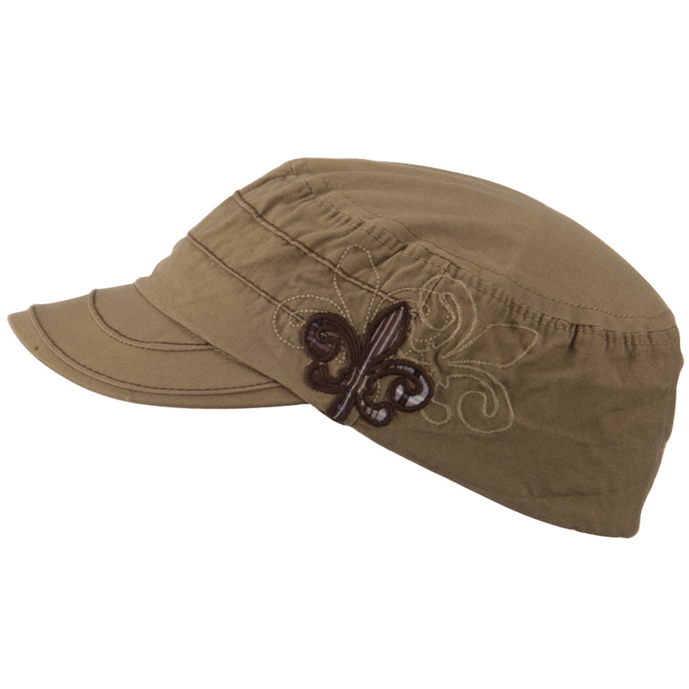 Checkered Flower Army Cap