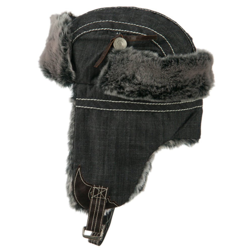 Chambray Faux Fur Trooper Hat
