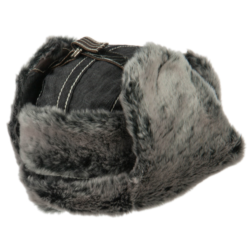 Chambray Faux Fur Trooper Hat