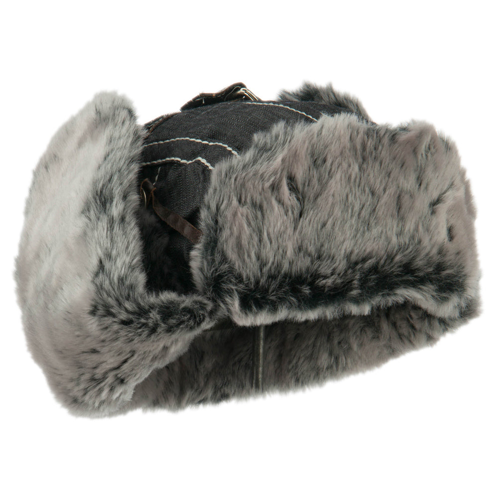 Chambray Faux Fur Trooper Hat