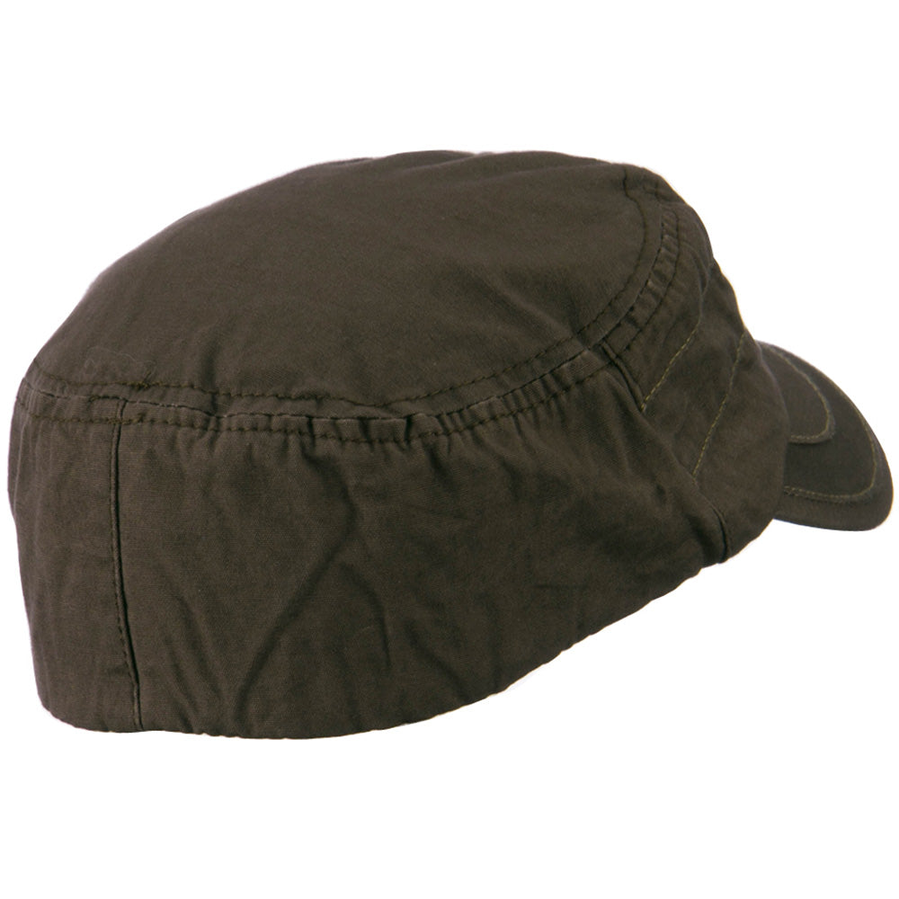 Checkered Flower Army Cap