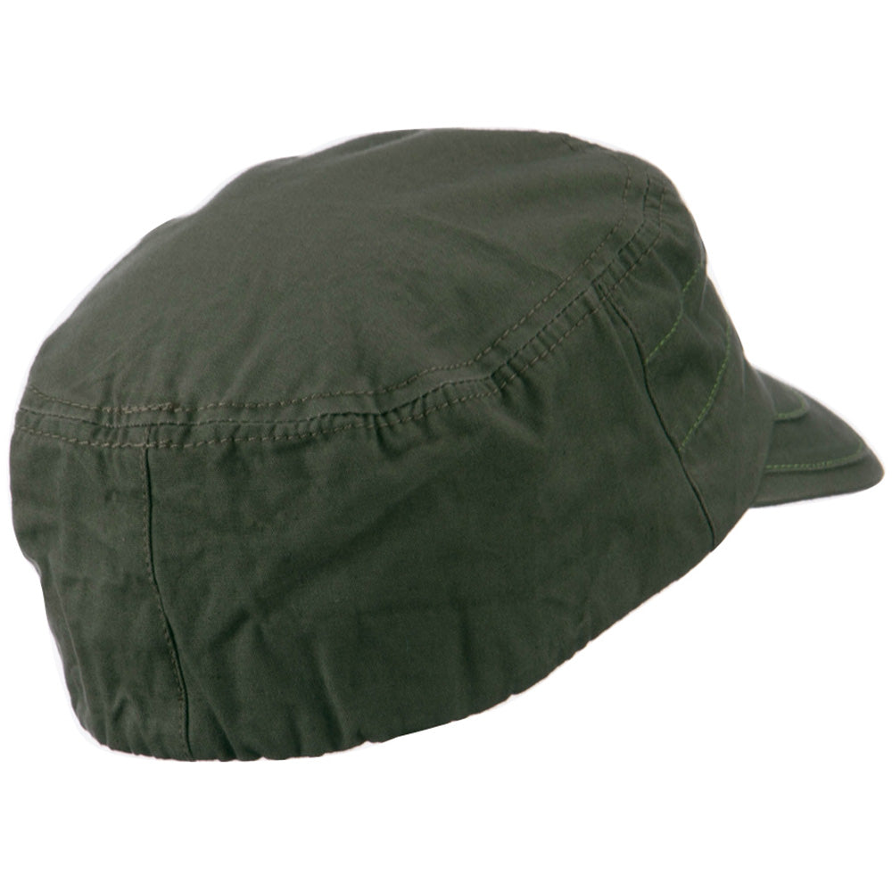 Checkered Flower Army Cap