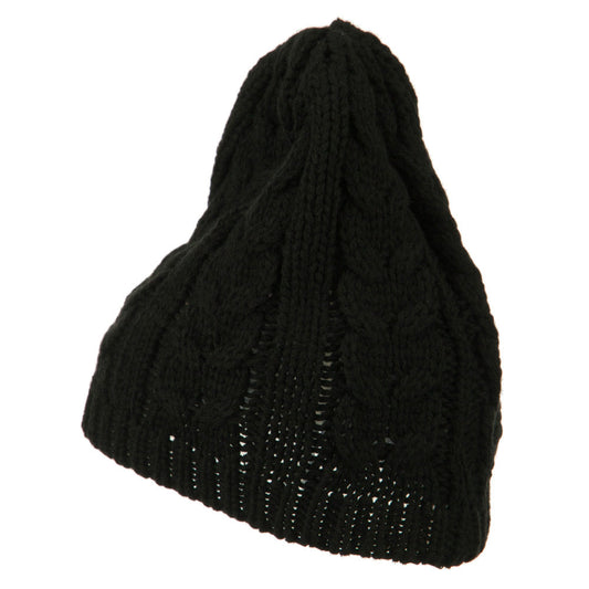 Acrylic Cable Design Beanie Hat