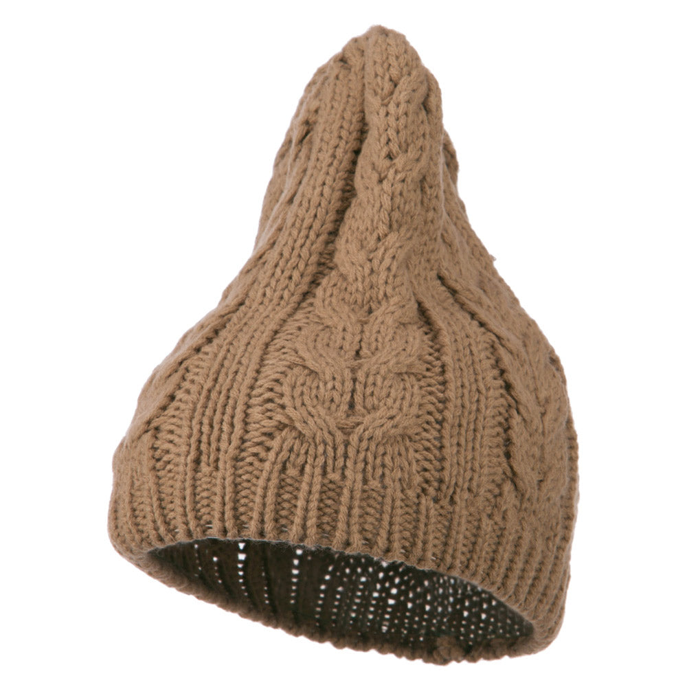 Acrylic Cable Design Beanie Hat