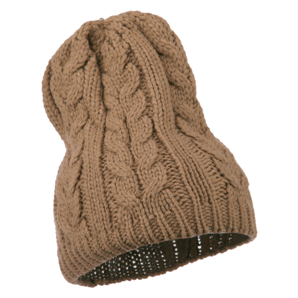 Acrylic Cable Design Beanie Hat