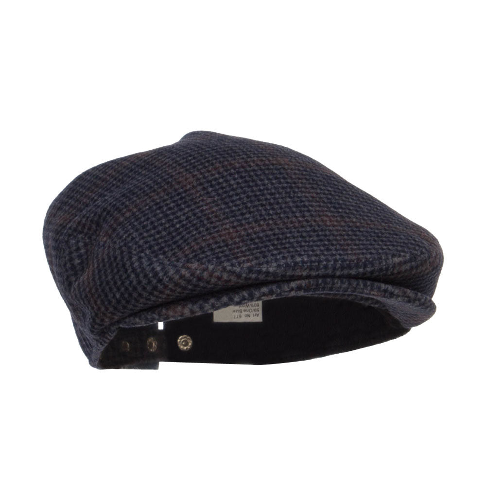 Men's Checkered Wool Blend Ivy Hat