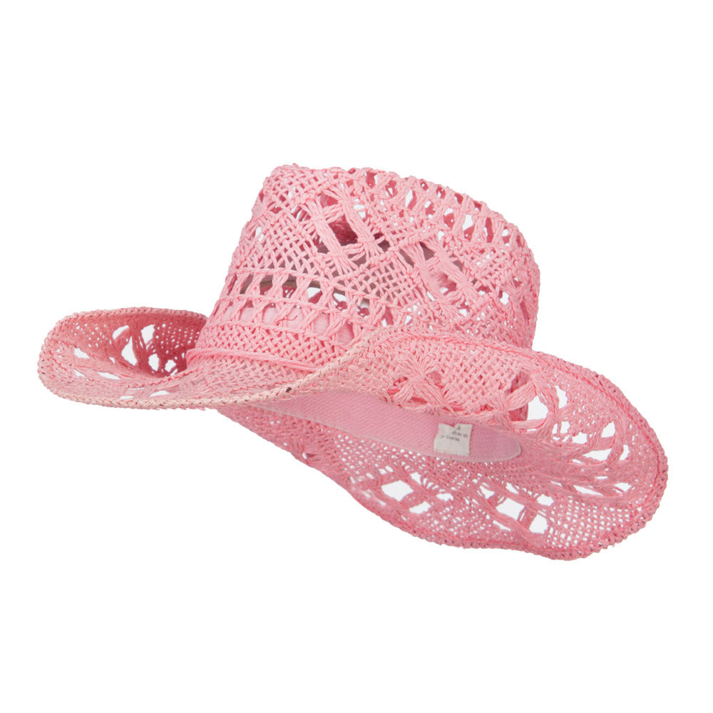 Solid Color Straw Cowboy Hat