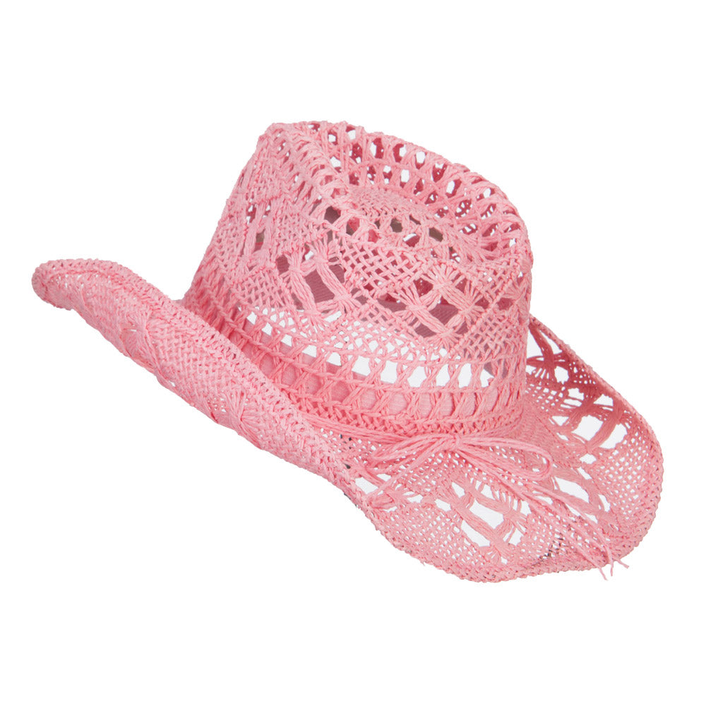 Solid Color Straw Cowboy Hat