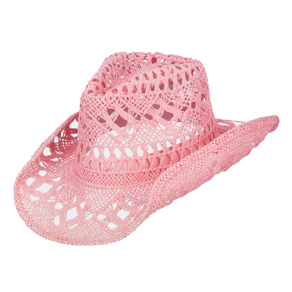 Solid Color Straw Cowboy Hat