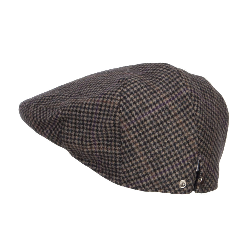 Men's Checkered Wool Blend Ivy Hat