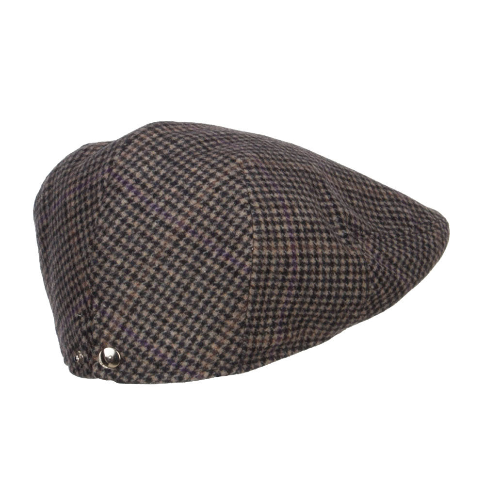 Men's Checkered Wool Blend Ivy Hat