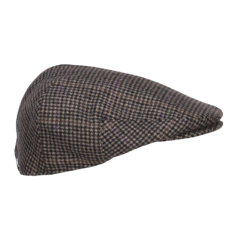 Men's Checkered Wool Blend Ivy Hat