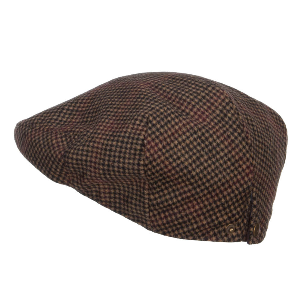 Men's Checkered Wool Blend Ivy Hat