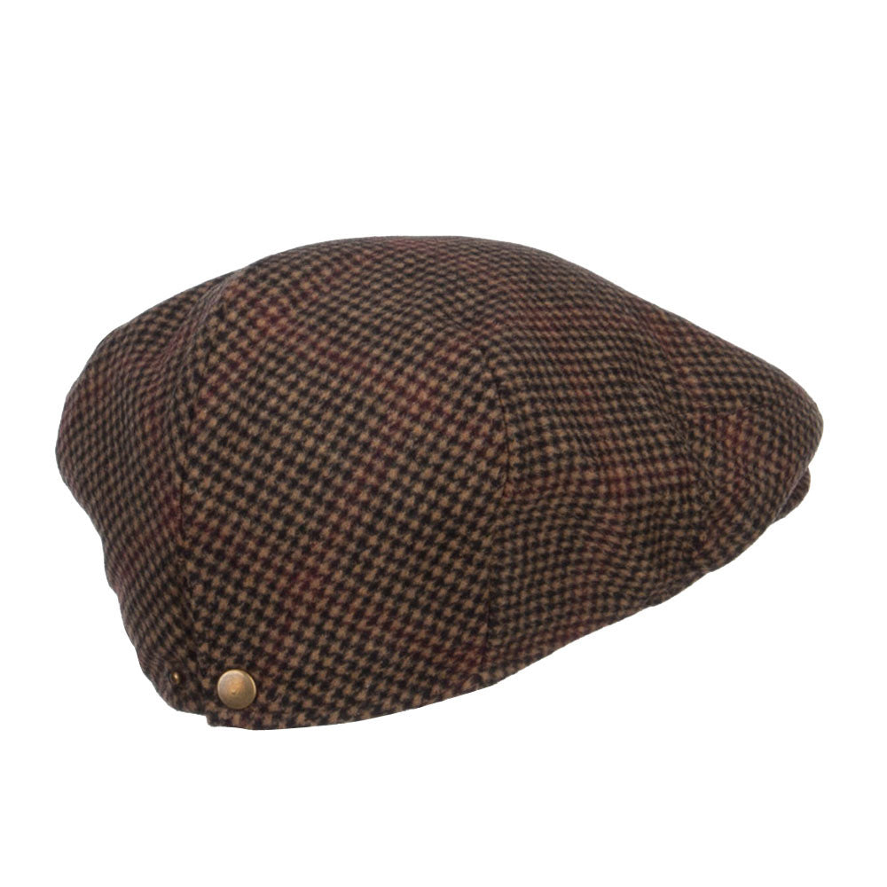 Men's Checkered Wool Blend Ivy Hat