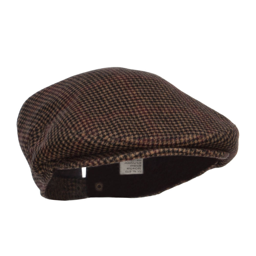 Men's Checkered Wool Blend Ivy Hat