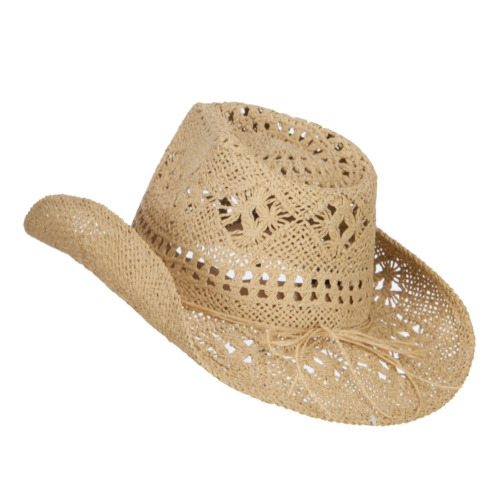 Solid Color Straw Cowboy Hat