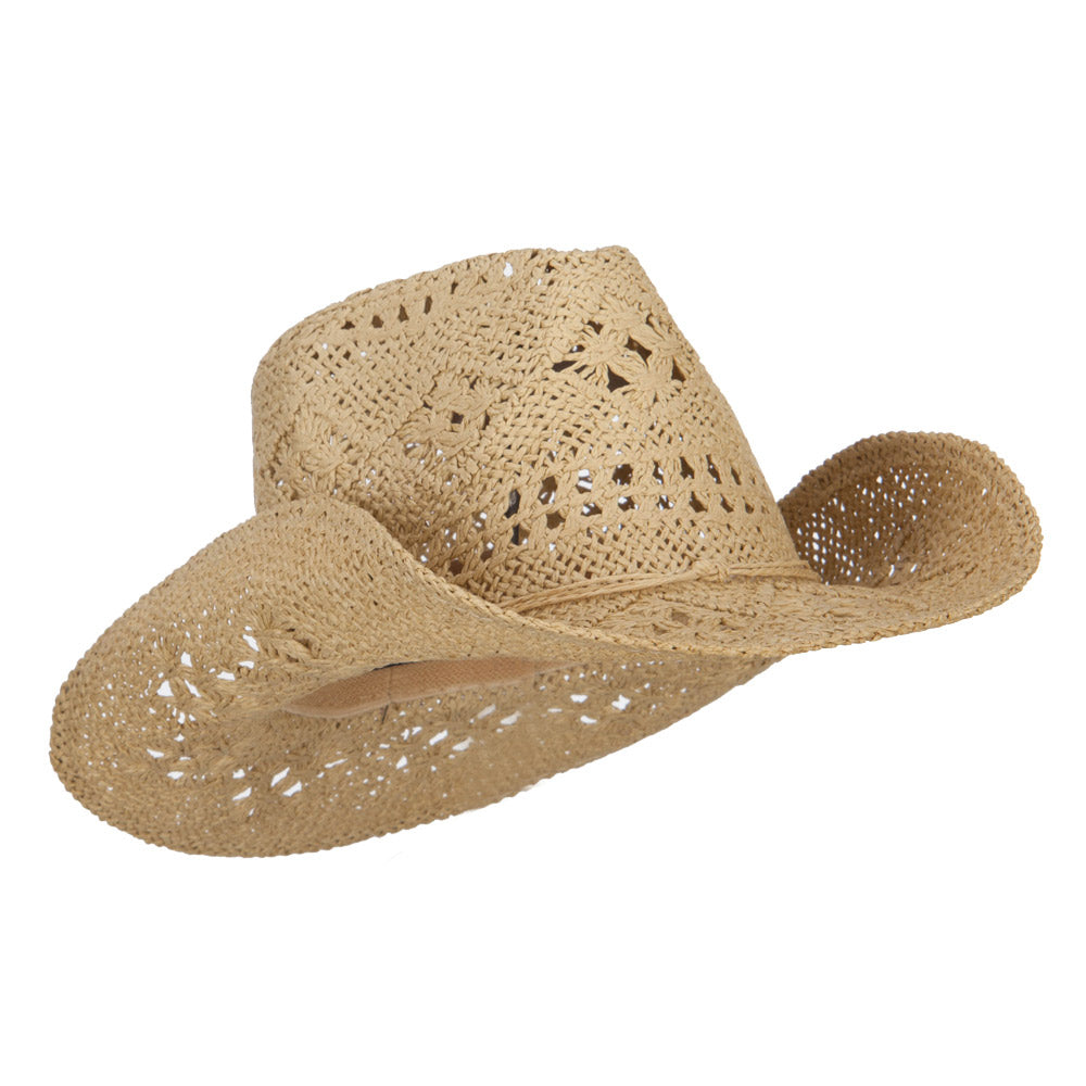Solid Color Straw Cowboy Hat