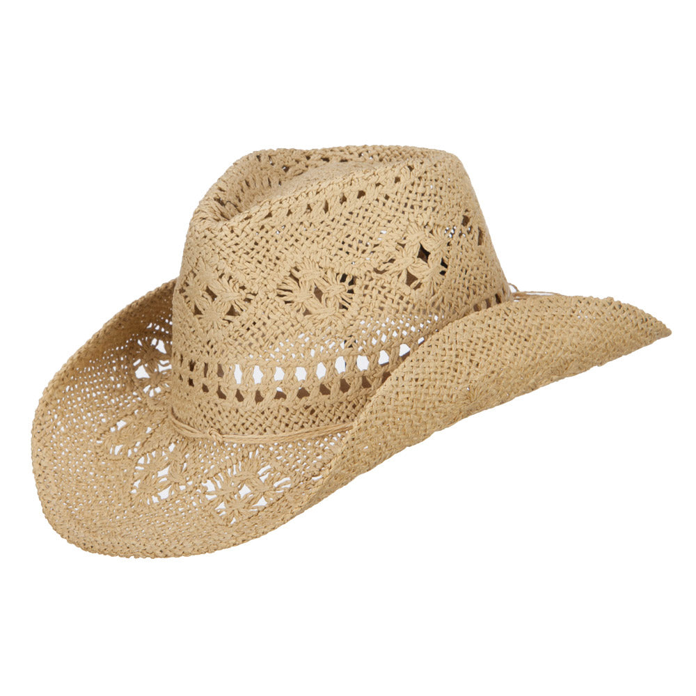 Solid Color Straw Cowboy Hat