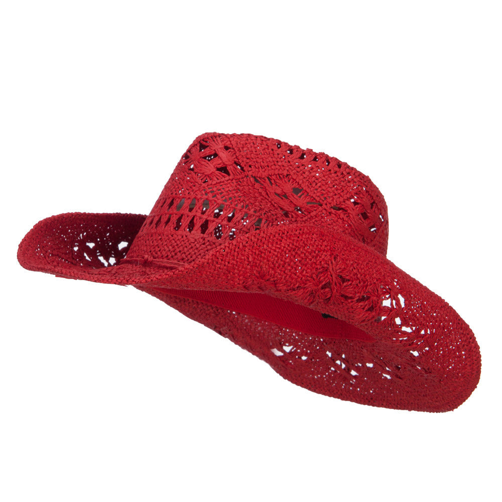 Solid Color Straw Cowboy Hat