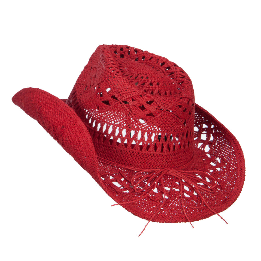 Solid Color Straw Cowboy Hat