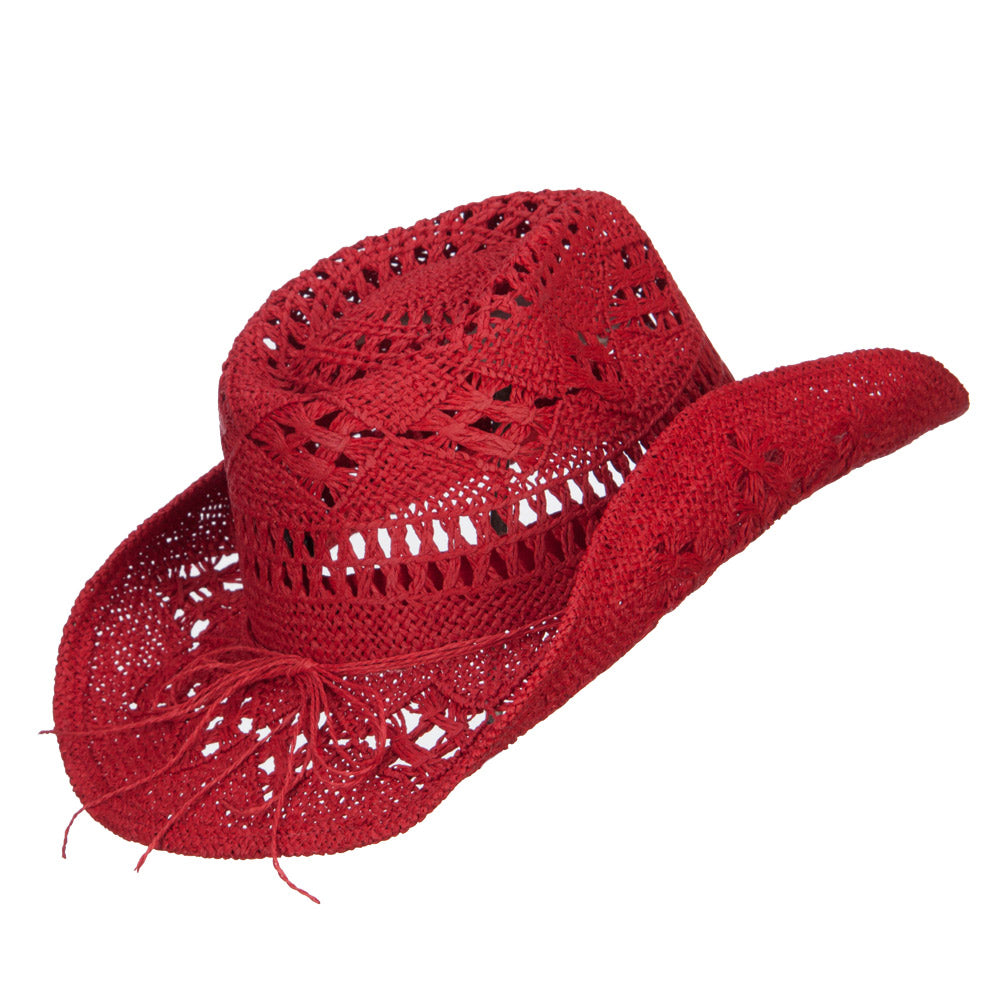 Solid Color Straw Cowboy Hat