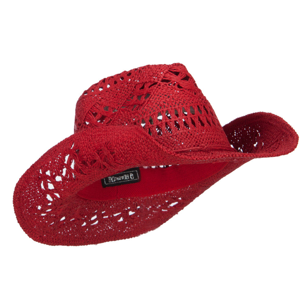 Solid Color Straw Cowboy Hat