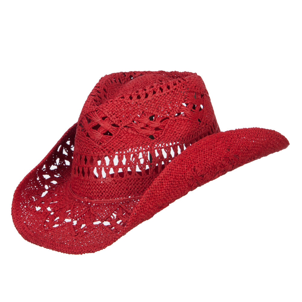 Solid Color Straw Cowboy Hat