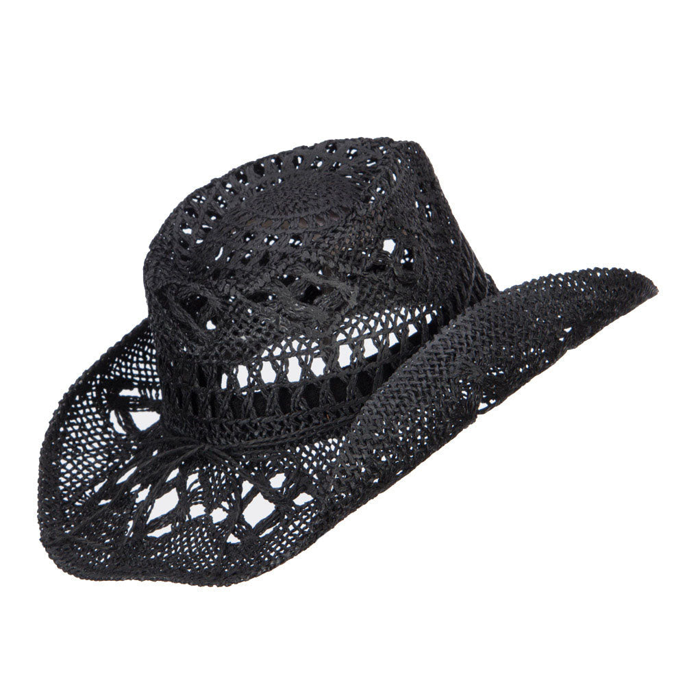 Solid Color Straw Cowboy Hat