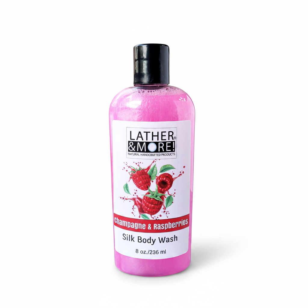 Champagne and Raspberries Silk Body Wash