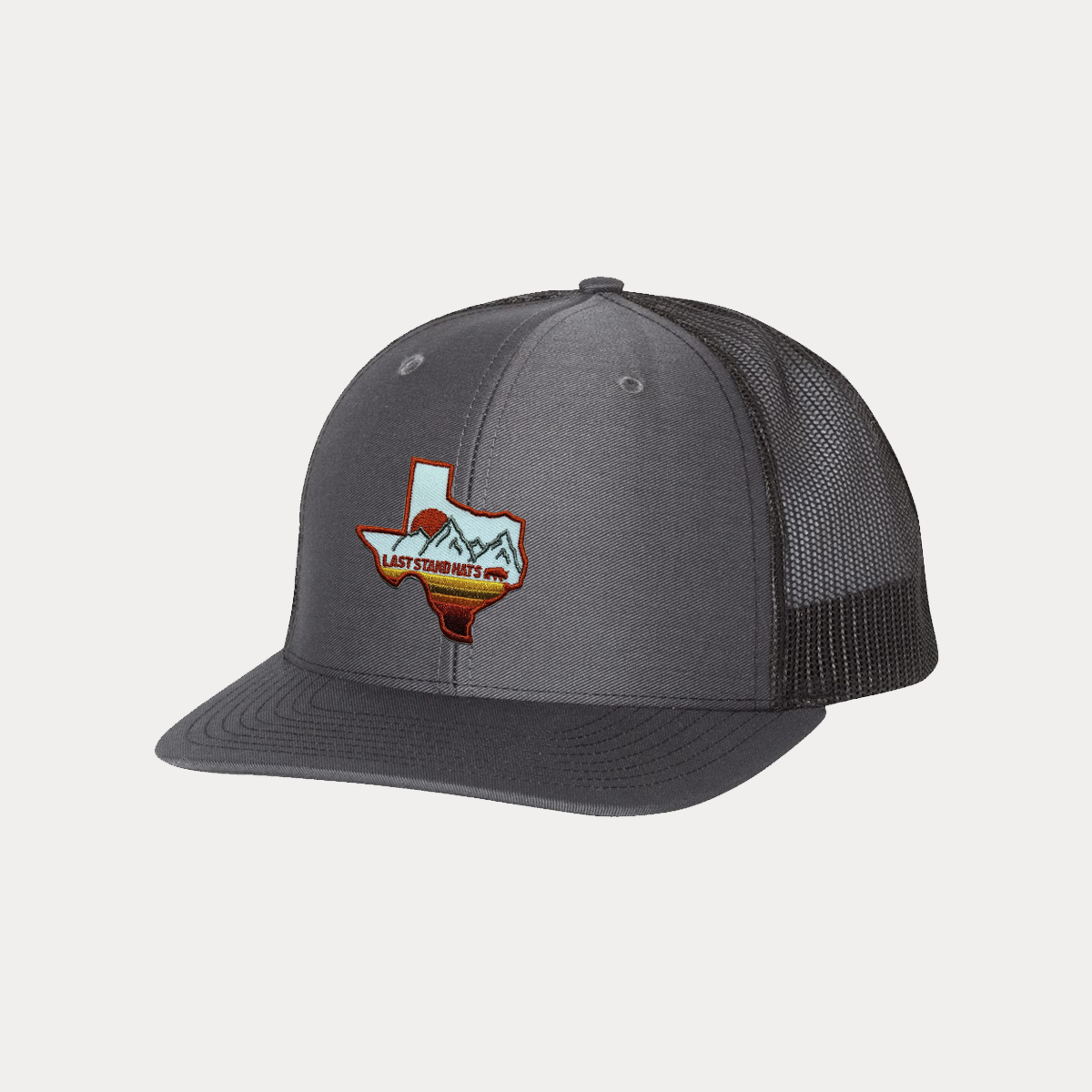 Last Stand Texas Mountains Orange / Curved Bill Trucker - 052